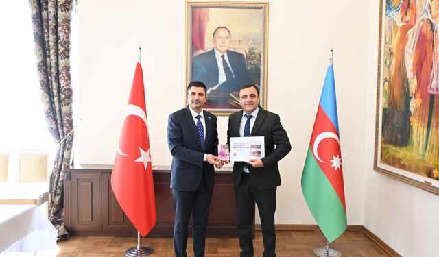 Basın Müdürü Taşkınsu, Azerbaycan Kültür Merkezi Başkanı ile Azerbaycan-Iğdır Kültürünü Görüştü