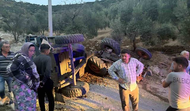 Traktör devrildi: 1 yaralı