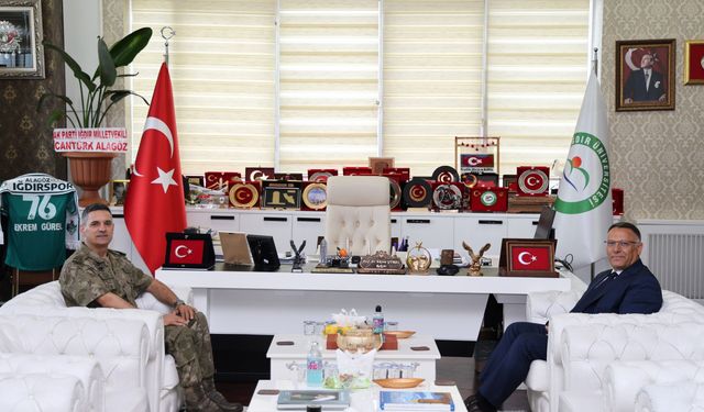 Tuğgeneral Şenol’dan Rektör Prof. Dr. Gürel’e İade-i Ziyaret
