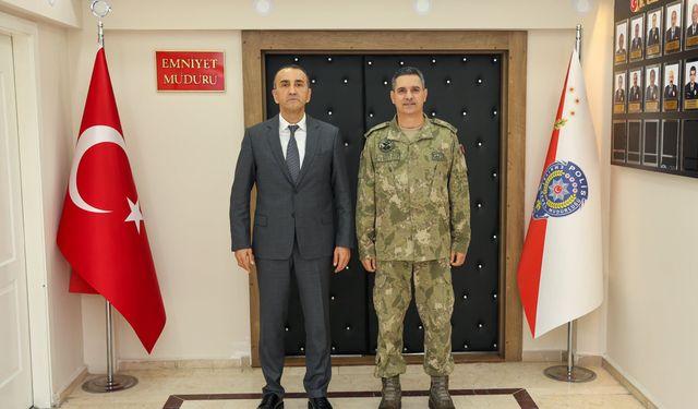 Tuğgeneral Özkan Şenol’dan Emniyet Müdürü Eraslan Er’e Nezaket Ziyareti