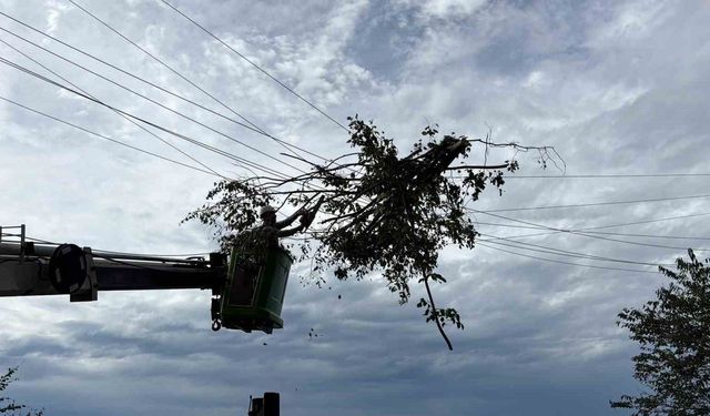 Elektrik arıza ekiplerinin rüzgâr mesaisi