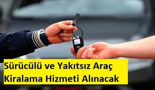 2 ADET SÜRÜCÜLÜ (YAKITSIZ) ARAÇ KİRALAMA İŞİ