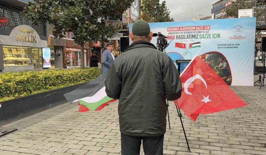 Arnavutköy’de Gazze için tek yürek