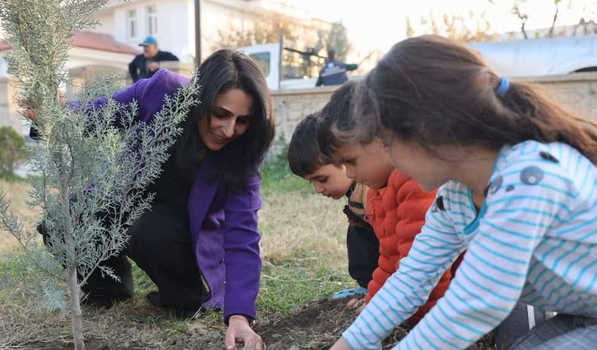 Eş Başkan Kum, 25 Kasım’da Kadınlar Anısına Fidan Dikti