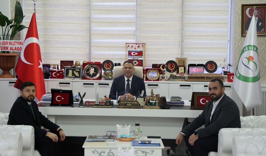 Kuveyt Türk Katılım Bankası Iğdır Şube Müdürü Kıran'dan Rektör Gürel’e Ziyaret