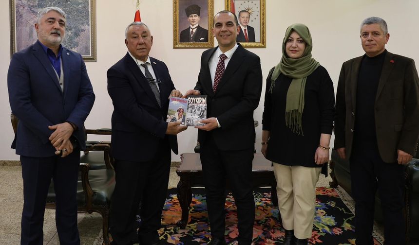 IĞDIR AZERBAYCAN EVİ DERNEĞİNDEN VALİ M. FIRAT TAŞOLAR’A ZİYARET