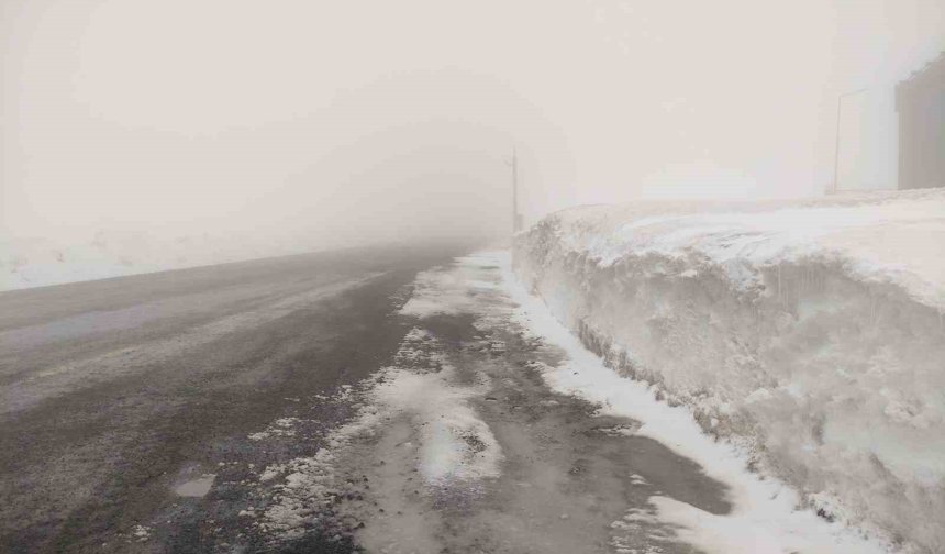 Sahara geçidinde yoğun sis ulaşımı olumsuz etkiliyor