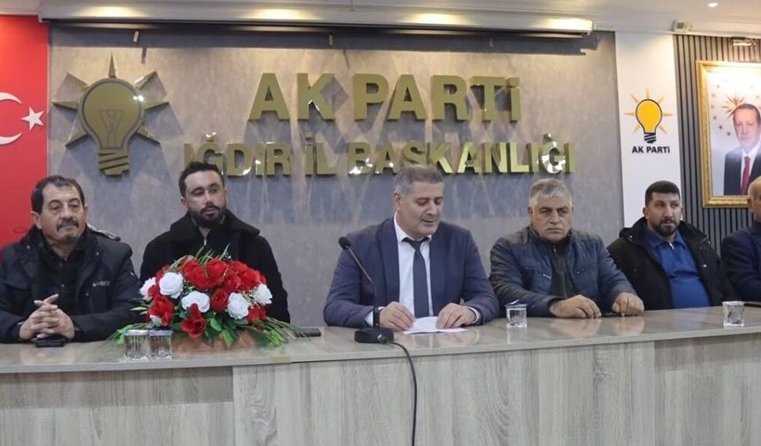 AK Parti Iğdır Belediye Meclis Üyelerinden Basın Açıklaması