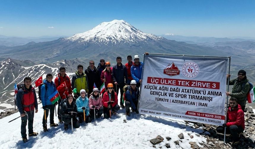 Iğdır’ın Zirvesinde Üç Ülke Tek Yürek: Küçük Ağrı Dağı’na Dev Tırmanış