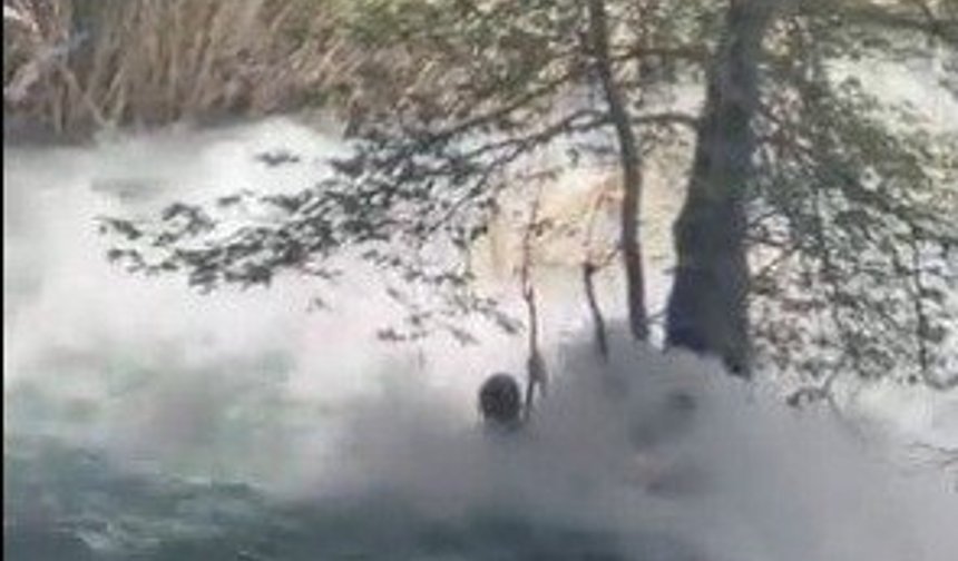 Tarsus'ta kayıp genç akıntıya böyle kapıldı: Son görüntüleri ortaya çıktı