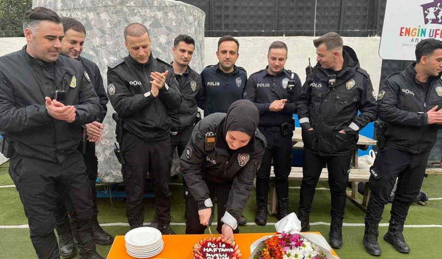 Üsküdar'da anaokulu öğrencilerinden polislere 'Okulu bastılar' ihbarlı sürpriz kutlama
