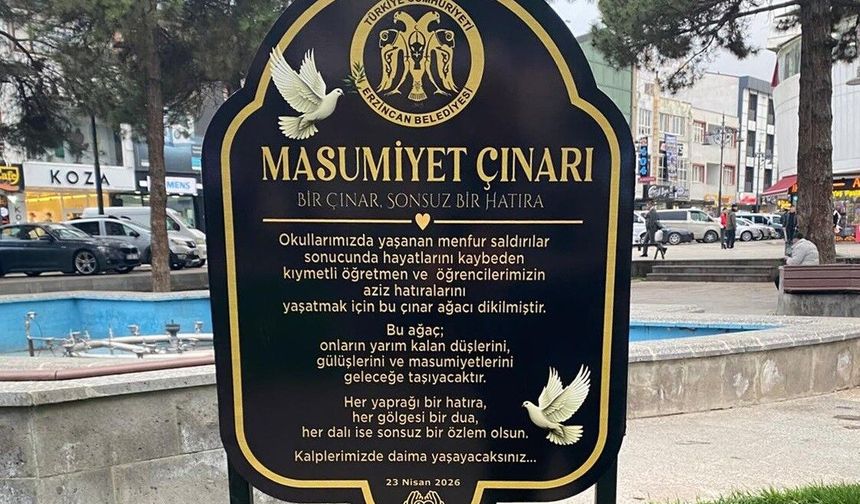 'Masumiyet Çınarları' kaybedilen canların hatırası için dikildi