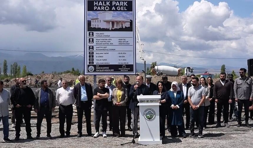 Iğdır Belediyesi Halk Park Kompleksi’nin Temelini Attı