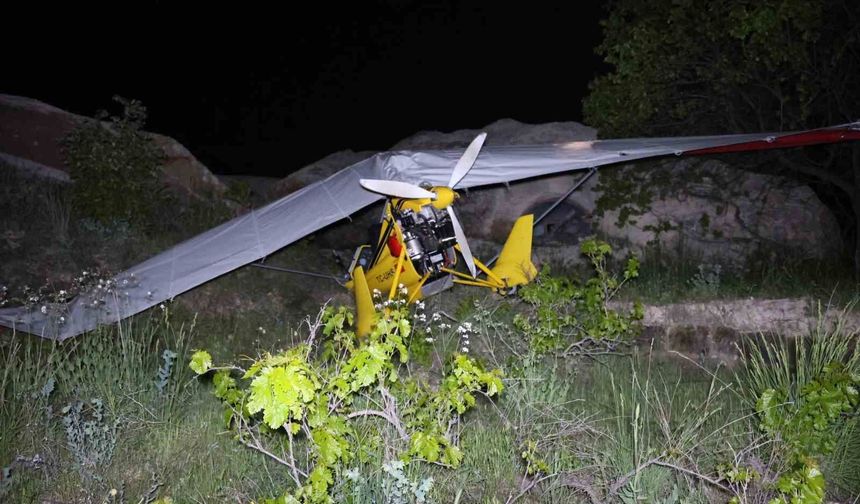 Microlight hava aracı zorunlu iniş yaptı: 2 yaralı