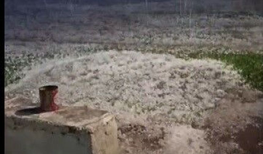 Kars'ta gece yarısı dolu kabusu: Vatandaşlar panikle kameraya sarıldı
