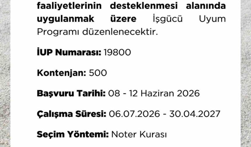 Niğde'de 500 kişilik istihdam fırsatı