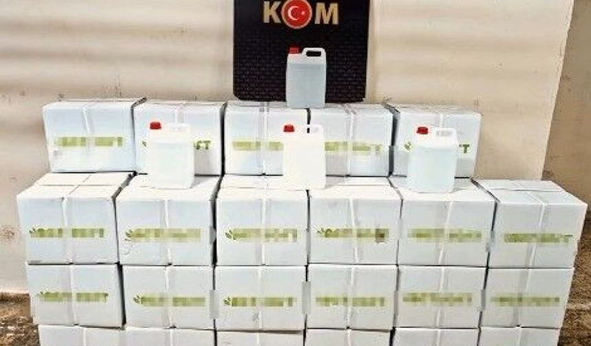 800 litre etil alkol ele geçirildi