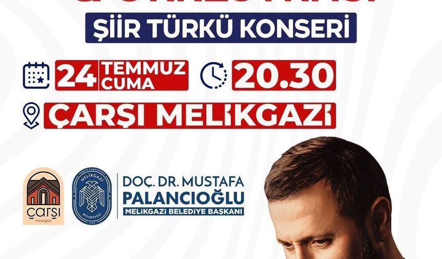 Çarşı Melikgazi'de şiir ve türkü sesleri yükselecek