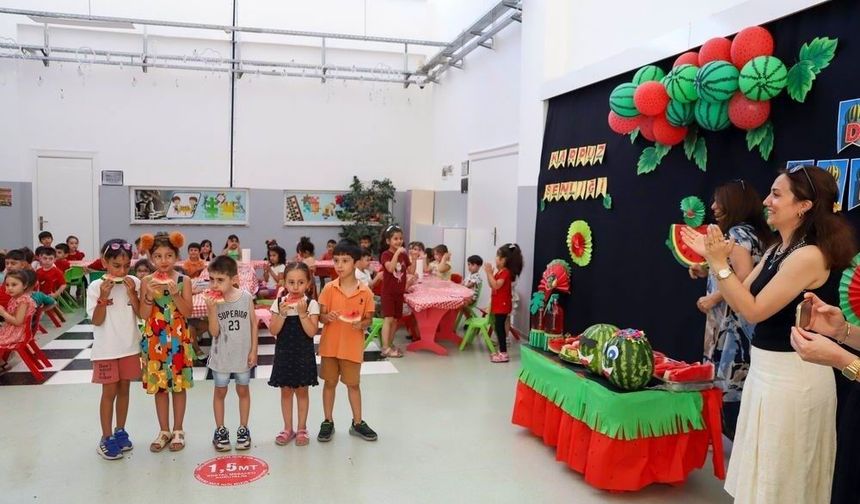 Çocuklar Karpuz Şenliği'nde hem eğlendi hem öğrendi