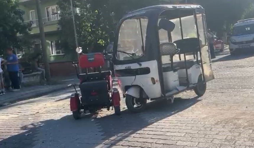 Engelli aracı ile elektrikli bisiklet çarpıştı, 1 yaralı