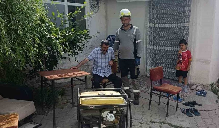 Aras EDAŞ'tan planlı bakım sürecinde hastaya mobil jeneratör desteği