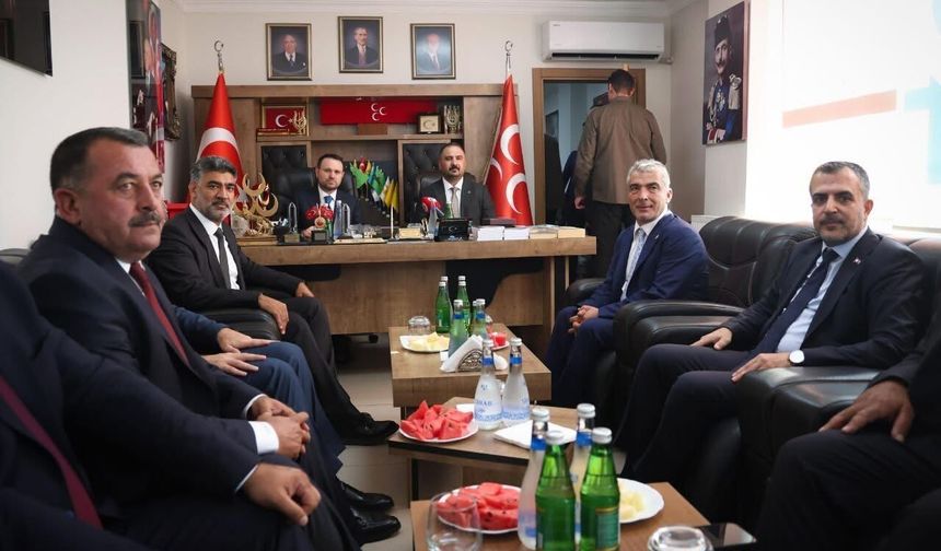 Adalet Bakanı Gürlek ile Milletvekili Alagöz, MHP İl Başkanlığını Ziyaret Etti