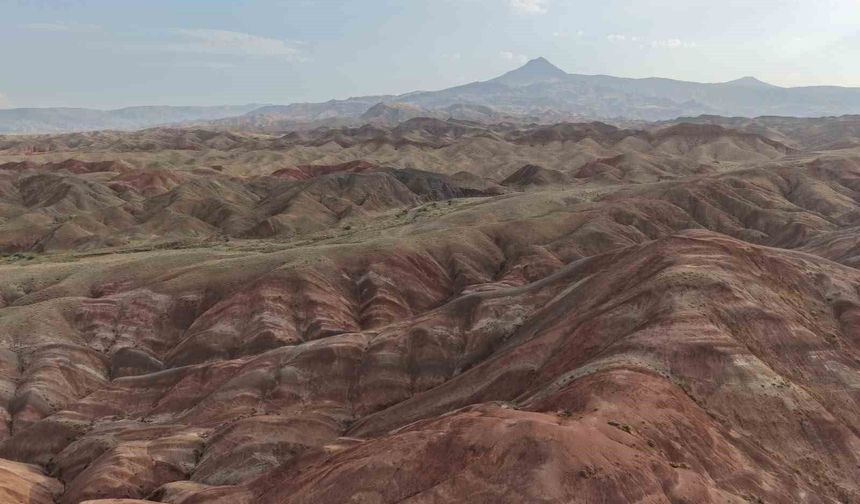 Iğdır'ın Gökkuşağı Tepeleri doğaseverlerin uğrak noktası olmaya devam ediyor