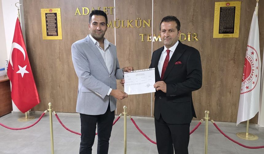 Veteriner Hekimler Odası Başkanı Seçilen Serhat Sağlam Mazbatasını Aldı