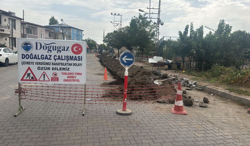 Karakoyunlu’da Doğal Gaz Hat Çekimi Başladı