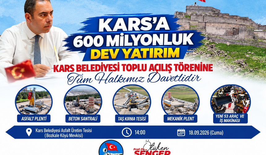 Kars Belediyesinden 600 Milyonluk Yatırım