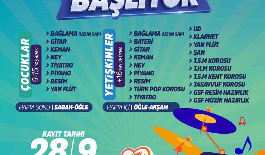 Kayseri Büyükşehir Konservatuvarı'nda kış kursları için kayıtlar başlıyor