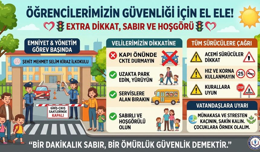 Iğdır Şehit Mehmet Selim Kiraz İlkokulundan Trafik Uyarısı