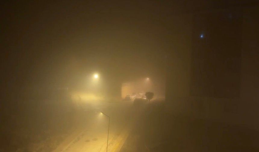 Yüksekova'da yoğun sis: Görüş mesafesi 10 metreye düştü