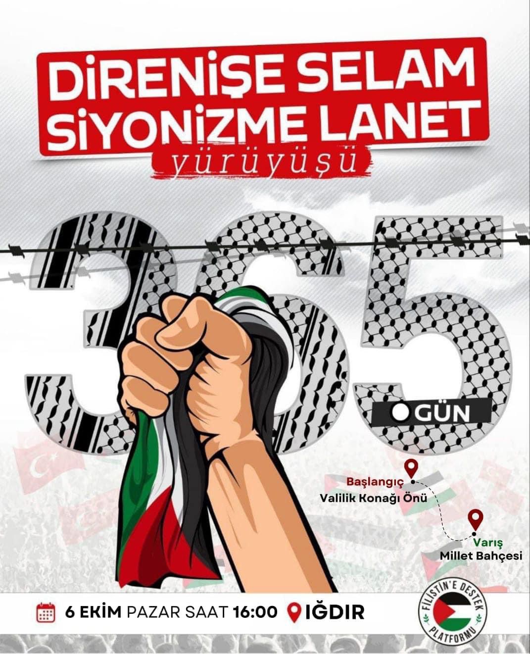 FİLİSTİNE DESTEK YÜRÜYÜŞÜ