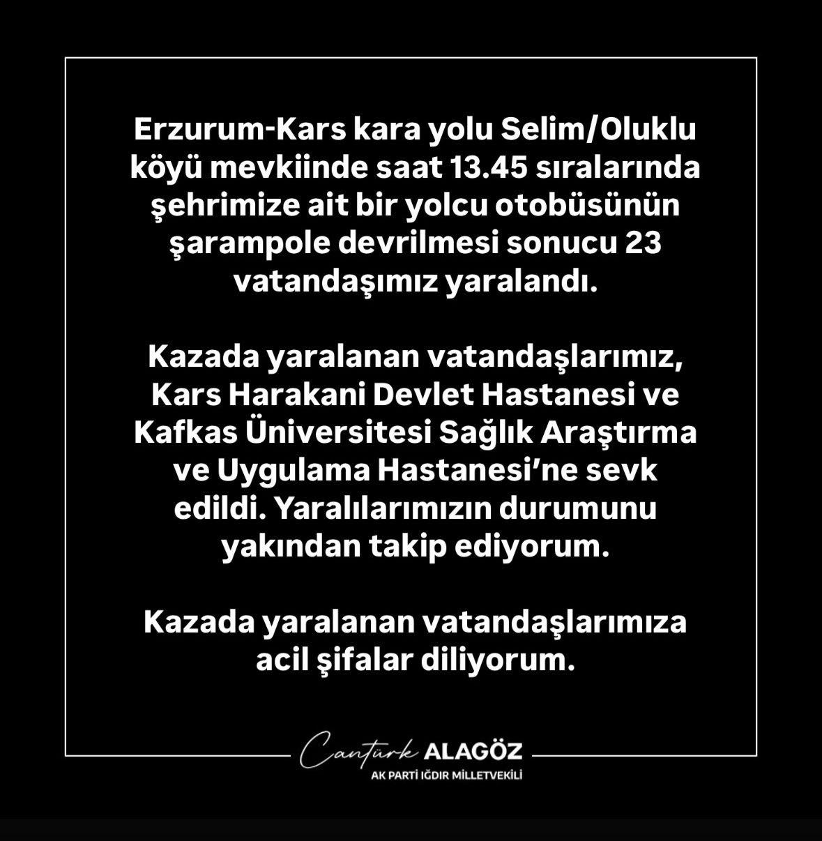 Ak Parti Iğdır Milletvekili Cantürk Alagöz