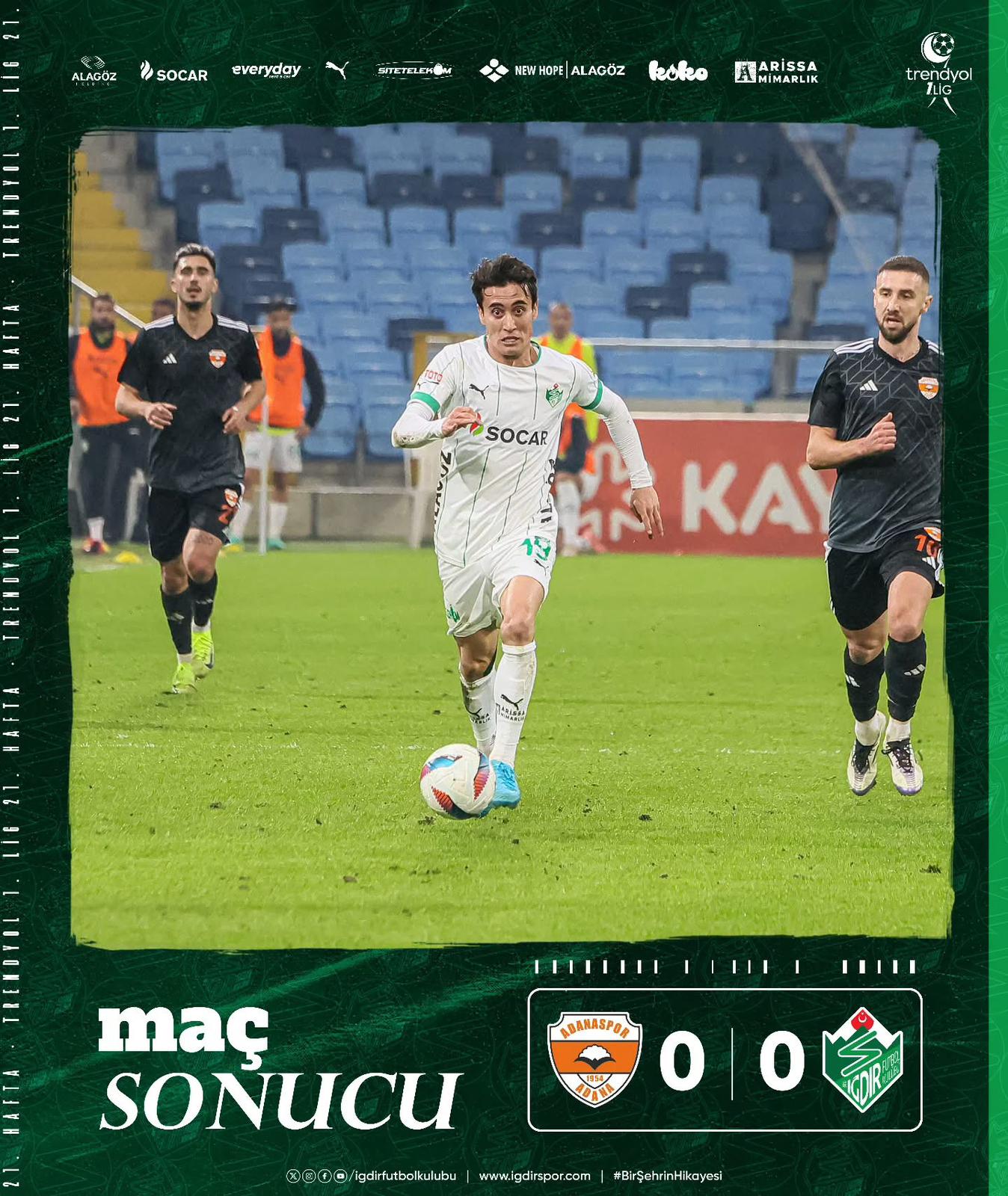 Alagöz Holding Iğdır FK Deplasmandan 1 Puanla Döndü