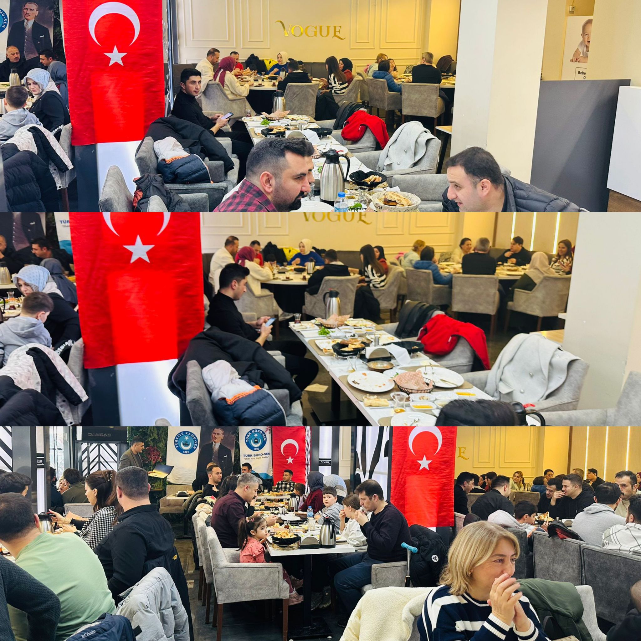 TÜRK BÜRO-SEN IĞDIR ŞUBESİ ÜYELERİ YEMEKTE BİR ARAYA GELDİ