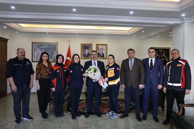 Vali Ercan Turan, “112 Günü” Dolayısıyla Acil Çağrı Merkezi Çalışanlarını Kabul Etti