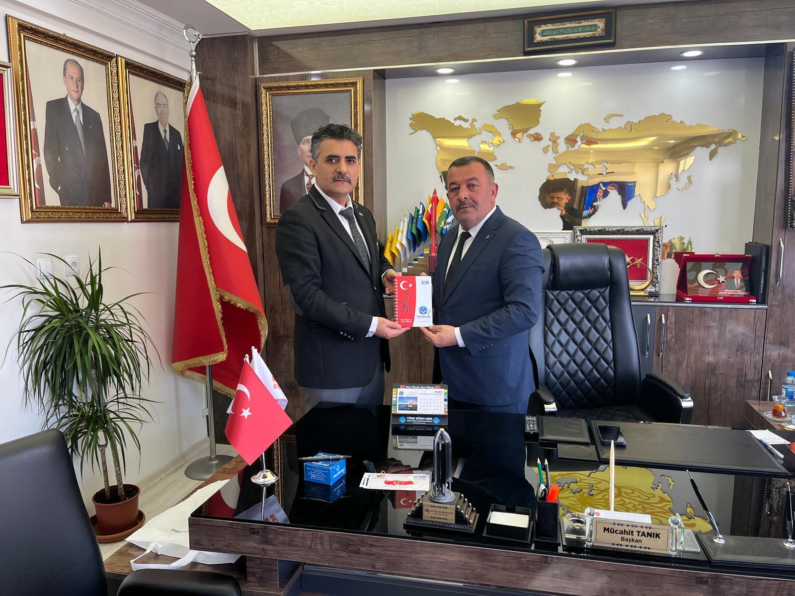 Nevruz Bayramı Etkinlikleri Kapsamında Melekli Kasabası Belediye Başkanı Mücahit Tanık''a  Ziyaret