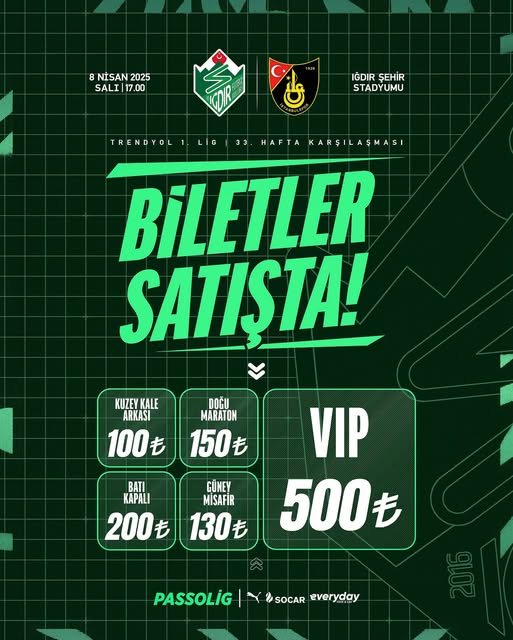  Haydi Iğdır, hep birlikte! Tribündeki yerini al!