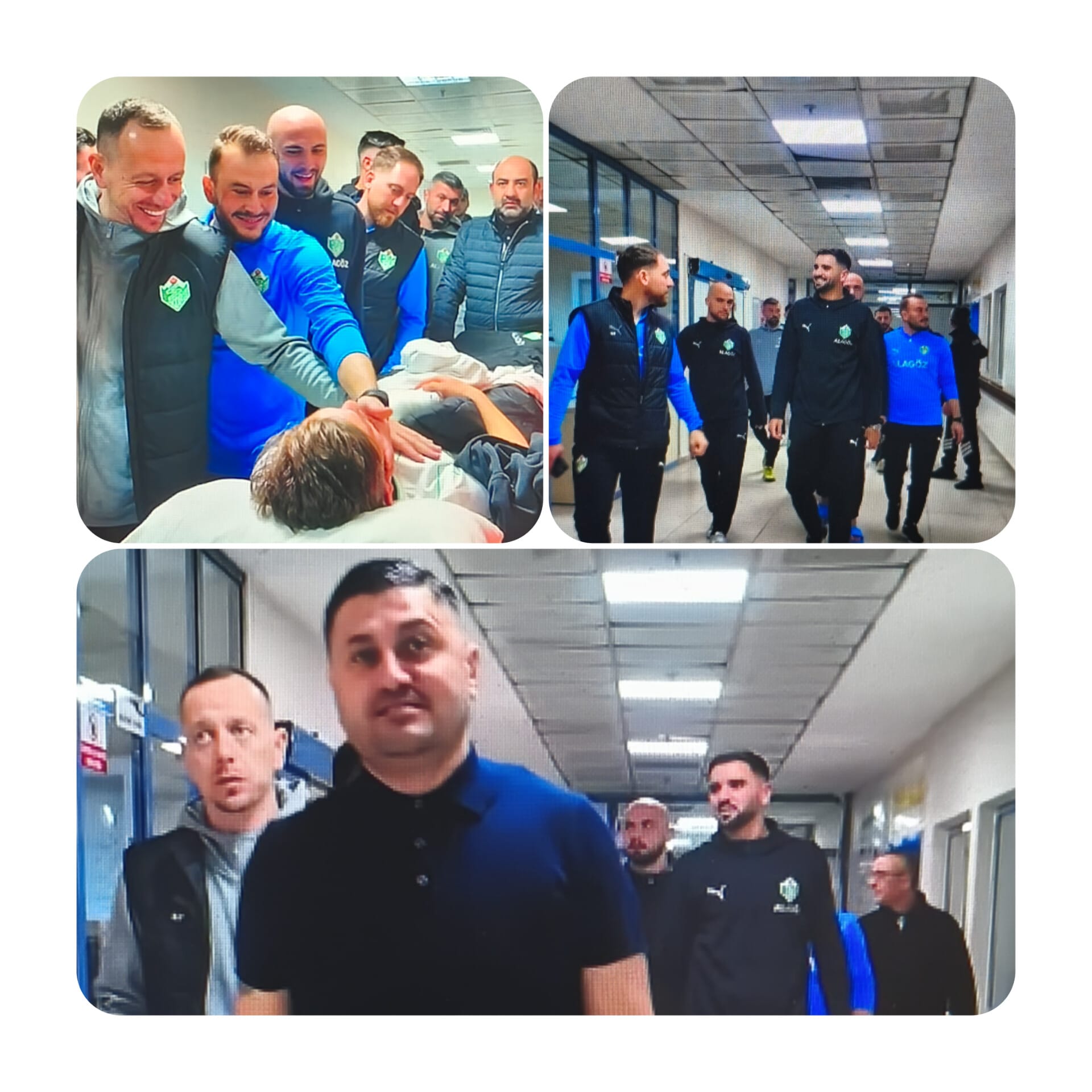  FUTBOLCU SERKAN ASAN''A TAKIM ARKADAŞLARINDAN ZİYARET