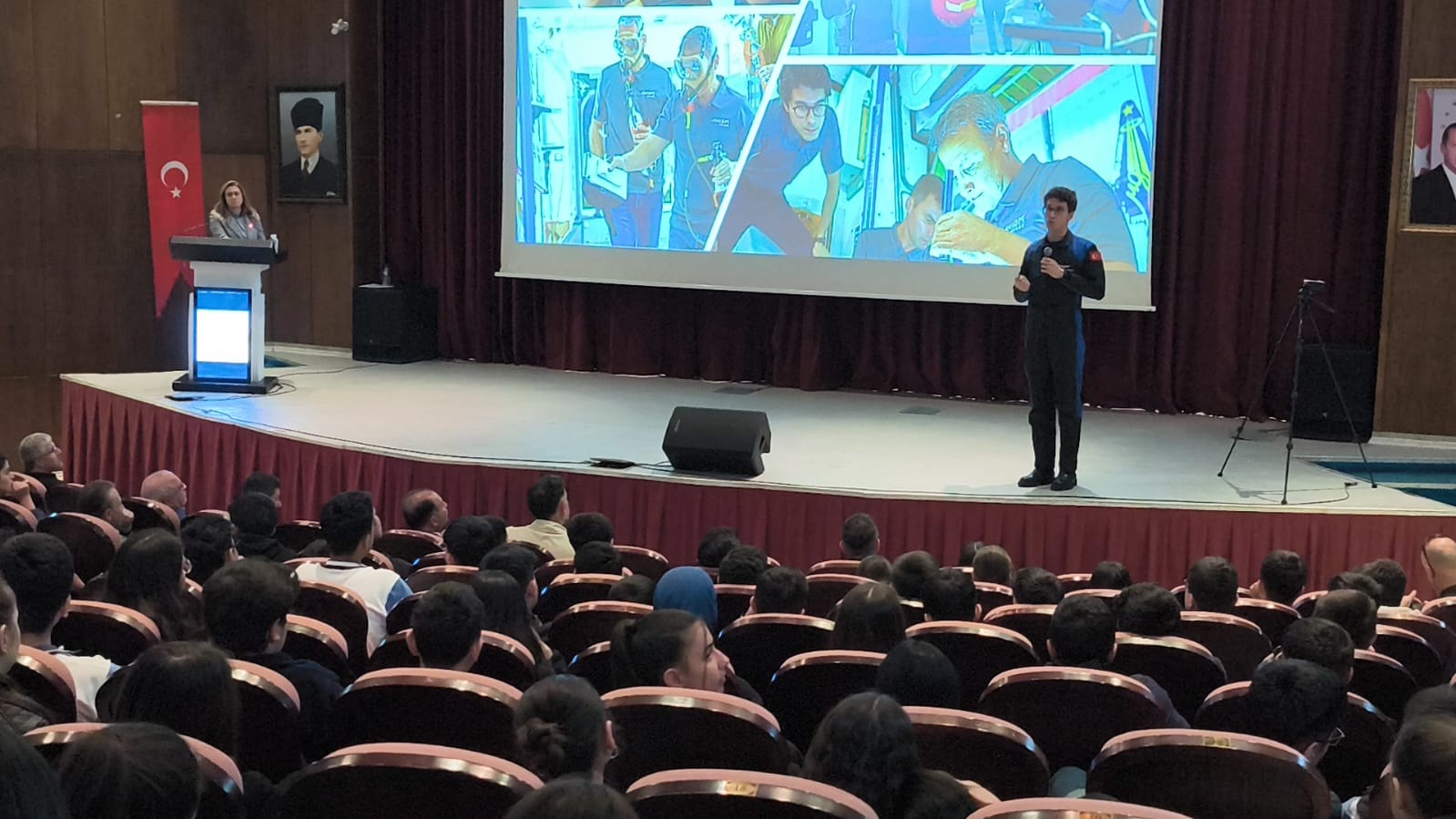 Astronot Tuva Cihangir Atasever, Iğdır''da öğrencilerle buluştu