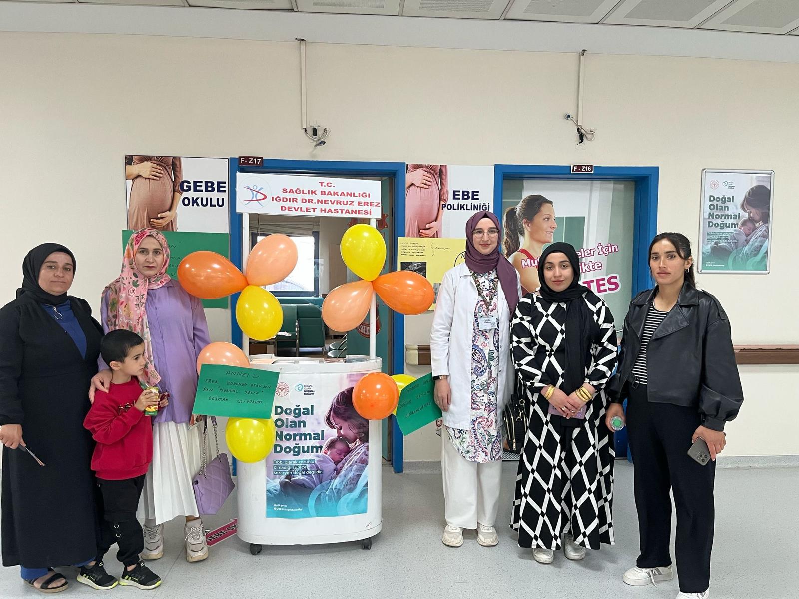 Ebeler Haftası''nda Normal Doğuma Teşvik: İl Sağlık Müdürlüğü''nden Ebeler ve Gebelere Yönelik Örnek Uygulama