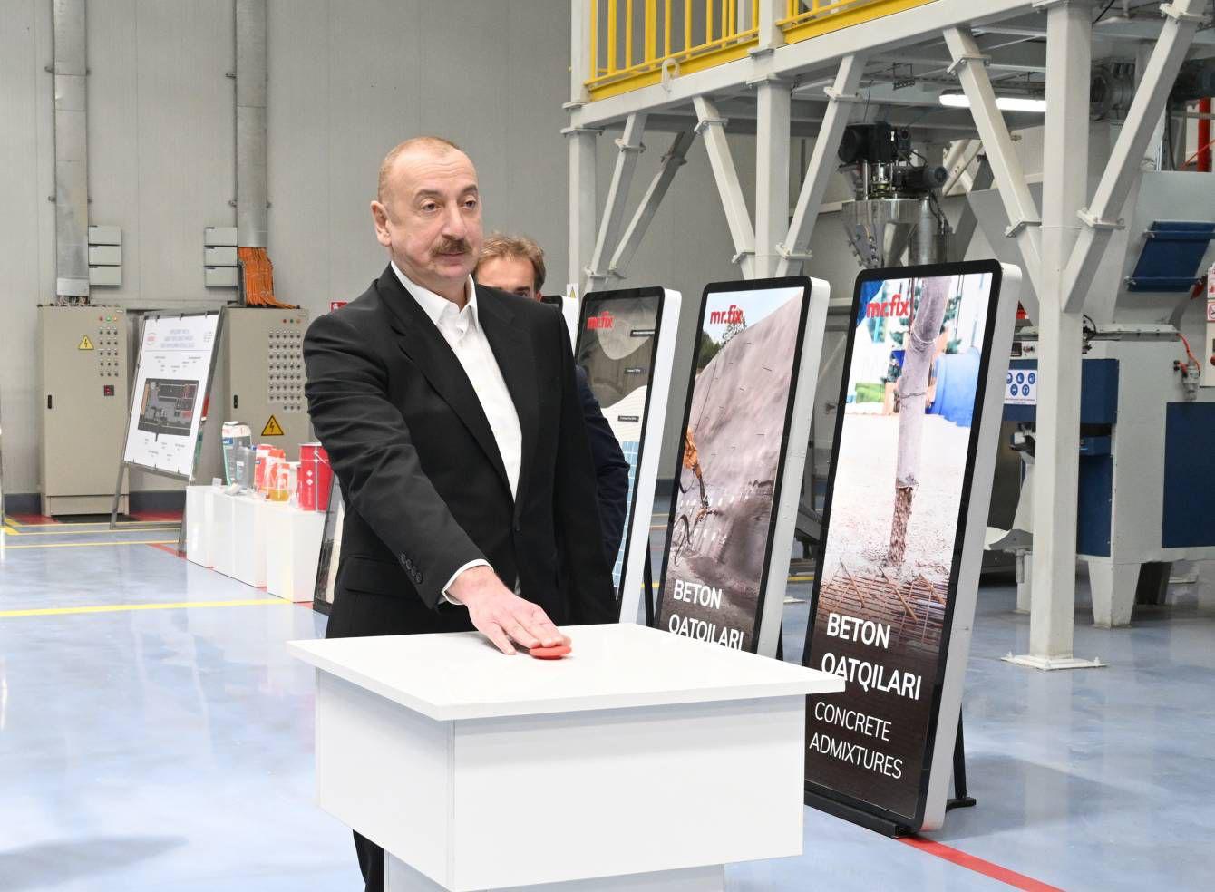 Cumhurbaşkanı Aliyev, Kartaş Kimya