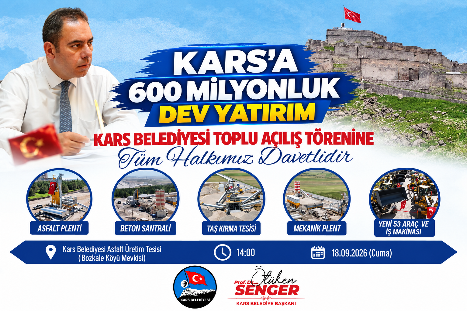 Kars Belediyesinden 600 Milyonluk Yatırım