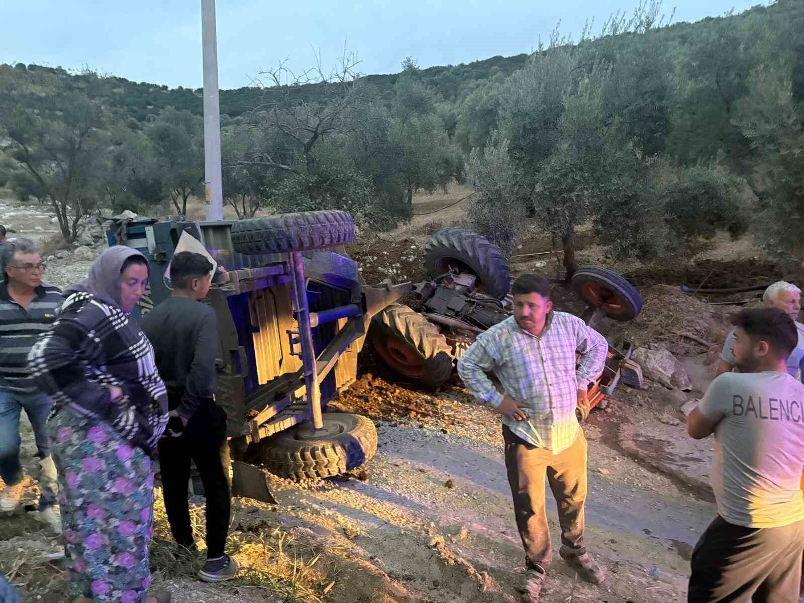 Traktör devrildi: 1 yaralı