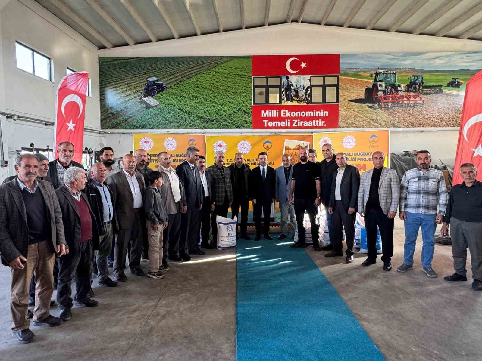 Üreticilere 550 ton buğday tohumu dağıtıldı